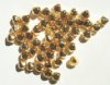 50 6mm Gold Plated Corrugated Metal Bicone Beads